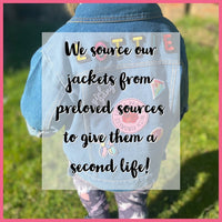 Classic MULTICOLOURED personalised denim jacket kids unisex patch - multicoloured name