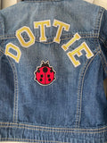 Classic GOLD personalised custom denim jacket kids unisex patch - gold name