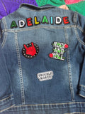 Rock ’n’ roll personalised denim jacket // Custom gift for kids, christmas present boys and girls, punk rocker, skull, metal kid, trouble