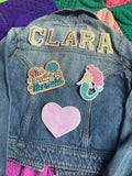 Mermaid personalised denim jacket // Custom name gift for kids, christmas present girl, sequin, sparkles, ariel lover, xmas girls outfit