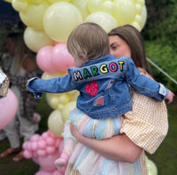 Personalised Name Patch Denim Jacket – Rose + Moo